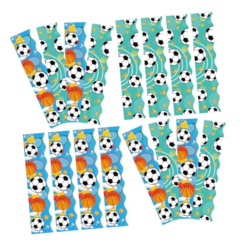 FUNNETOYU 60 Blatt Sport Pinnwand Border Aufkleber Fußball und Basketball Motive für Klassenzimmer Designs Je für Dekorative Gestaltung von Pinnwänden von FUNNETOYU