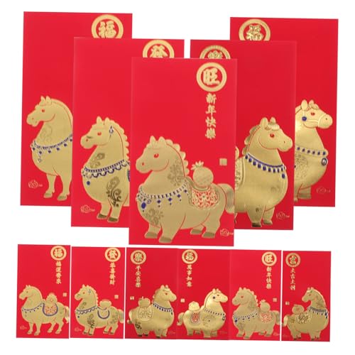 FUNNETOYU 60 Stück Geschenk Hongbao Holiday Traditionell Für Geldtaschen Festival Hong Lunar Cashes Mit Neuem Spezialpapier Und Stilelementen Rote Frühlingsfeiern Anlässe von FUNNETOYU