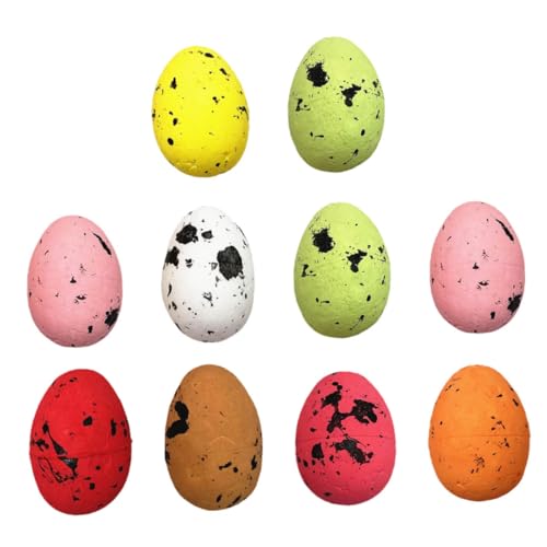 FUNNETOYU 60 Stück Osterei Eier lose gesprenkelt Osterhandwerk ostern ostergeschenk für easter present easter eggs osterdekoration ei Partyversorgung Schaum von FUNNETOYU