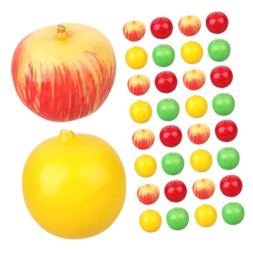 FUNNETOYU 60 Stück Simulationsapfel deko Künstliche Äpfel für Weihnachten Künstliche Äpfel für die Küche künstliche Früchte Äpfel Künstliche Weihnachtsäpfel Mini-Kunstäpfel für die Küche Pu von FUNNETOYU