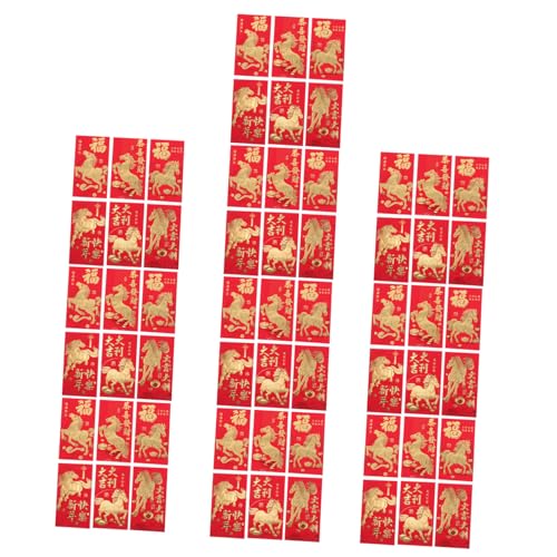 FUNNETOYU 60 Stück Taschen Bao Neu Von Hongbao Lai Hochzeit Frühling Für Geburtstag Die Umschläge Geschenk Chinesische Taschen Rot Et Beutel Favor Traditionell Pocket Hong Ets von FUNNETOYU