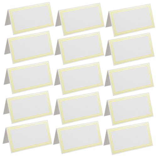 FUNNETOYU 60 Stück Teiliges Tischkarten aus Dickem Papier mit Bronzierter Kante Beschreibbare Namenskarten für Hochzeiten Bankette Geburtstagsfeiern und Festliche Anlässe Moderne FUNNETOYU 60 Stück Teiliges Tischkarten aus Dickem Papier mit Bronzierter Kante Beschreibbare Namenskarten für Hochzeiten Bankette Geburtstagsfeiern und Festliche Anlässe Moderne von FUNNETOYU