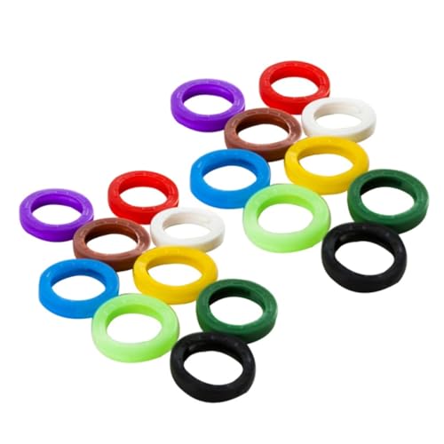 FUNNETOYU 64 Stück Teiliges Bunter Elastischer Silikon Schlüsselkappen Dehnbar und Angenehm Runde Schlüsselkennzeichnungsringe Farbige Gummiüberzüge zur Einfachen Zufällige Zufällige Farbe FUNNETOYU 64 Stück Teiliges Bunter Elastischer Silikon Schlüsselkappen Dehnbar und Angenehm Runde Schlüsselkennzeichnungsringe Farbige Gummiüberzüge zur Einfachen Zufällige Zufällige Farbe von FUNNETOYU