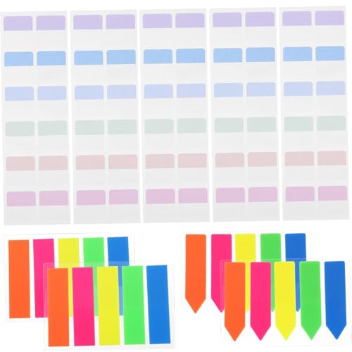 FUNNETOYU 640 Stück Teiliges Selbstklebendes Haftmarker Bunte Durchsichtige Notiztabs mit Beschriftbaren Fähnchen Praktische Lesezeichen für Schule Büro und Haushalt Wiederverwendbare Page von FUNNETOYU