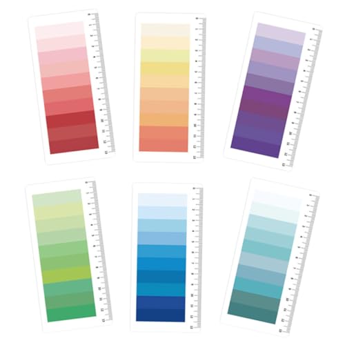 FUNNETOYU 6Sätze Kompakte Klebelaschen Multifunktions Klebefahnen für Notizen Index Tabs für Zuhause und Büro Praktische Haftmarker mit Blättern pro Langlebig von FUNNETOYU