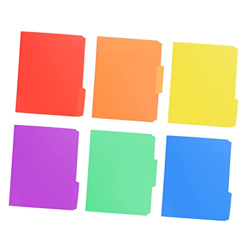 FUNNETOYU 6Stücke Dateiordner aus Bunten Plastikordnern Multifunktional für Büro Schule und Konferenzen mit Clip Design für Einfache Dokumentenorganisation von FUNNETOYU