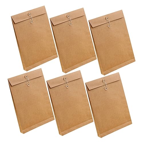 FUNNETOYU 6Stücke Dokumententragetasche aus Kraftpapier Wiederverwendbare Aktenbeutel für Büro Schule und Reisen und Praktisch für Ihre FUNNETOYU 6Stücke Dokumententragetasche aus Kraftpapier Wiederverwendbare Aktenbeutel für Büro Schule und Reisen und Praktisch für Ihre von FUNNETOYU