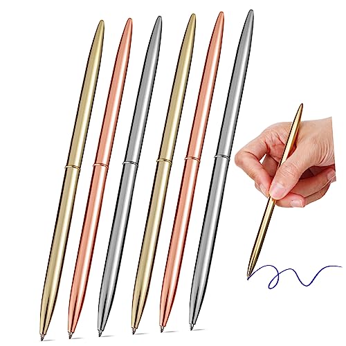 FUNNETOYU 6Stücke Teiliges Metall Kugelschreiber Roségold für Schule Büro Schreibgeräte für Studenten Haushaltsgebrauch Hochwertige FUNNETOYU 6Stücke Teiliges Metall Kugelschreiber Roségold für Schule Büro Schreibgeräte für Studenten Haushaltsgebrauch Hochwertige von FUNNETOYU