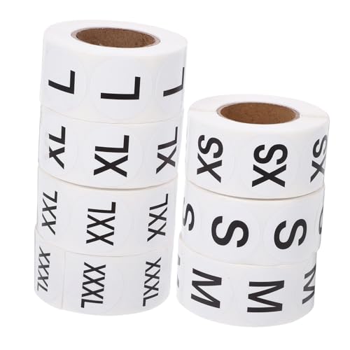 FUNNETOYU 7 Rollen Aufkleber Selbstklebend Rund Kleidung Größenetiketten Farbige Klebeetiketten Xs Xxxl Für Kleidung Einzelhandel Haushalt Organisieren FUNNETOYU 7 Rollen Aufkleber Selbstklebend Rund Kleidung Größenetiketten Farbige Klebeetiketten Xs Xxxl Für Kleidung Einzelhandel Haushalt Organisieren von FUNNETOYU