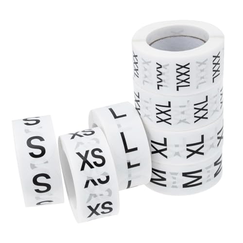 FUNNETOYU 7 Rollen Größenetiketten Aufkleber für Kleidung Selbstklebend Rund Klarer Größenaufdruck Praktisch für Einzelhandel Lager Bekleidung Schuhgrößen FUNNETOYU 7 Rollen Größenetiketten Aufkleber für Kleidung Selbstklebend Rund Klarer Größenaufdruck Praktisch für Einzelhandel Lager Bekleidung Schuhgrößen von FUNNETOYU