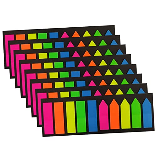 FUNNETOYU 8 Sätze Selbstklebende Pet Page Marker Haftnotizen Pastellfarben Kleine Notizzettel für Schule Büro Studium Praktische Seitenmarkierung von FUNNETOYU
