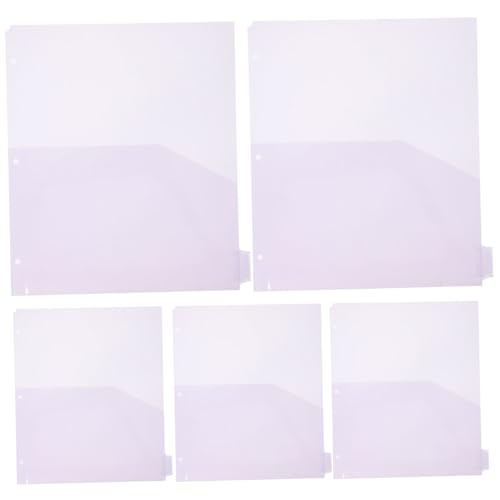 FUNNETOYU 8 Stück A4 -Dateipartitionstasche Veranstalter A4 Ordnertaschen Unterlagen Rosa Beschützer Ordner mit Taschen Pastellmappen mit Taschen Aktenordner Violett von FUNNETOYU