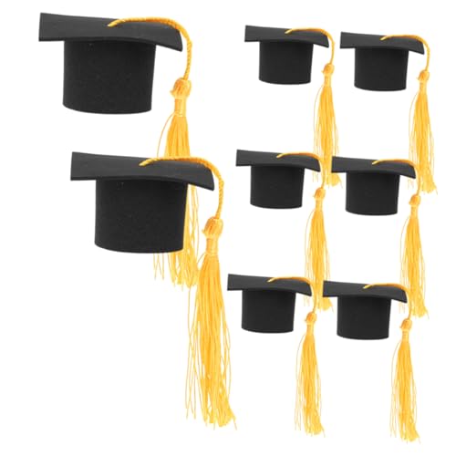 FUNNETOYU 8stücke Abschlussmütze Cupcake-topper Mit Quasten Teiliges Dekoration Für Abschlussfeiern Tortendekoration Für Schul Und Studienabschlüsse Farbenfrohe Partyartikel Sicher Und von FUNNETOYU