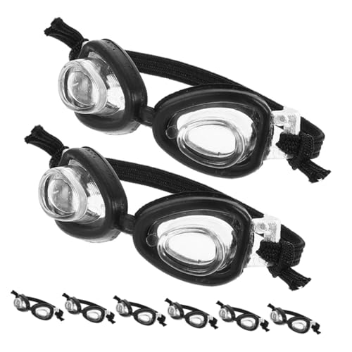FUNNETOYU 8 Stück Teiliges Mini-schwimmbrillen für Puppen Maßstab Langlebige Kunststoff Mini-Brillen Vielseitige DIY-deko Fotorequisite Geeignet für Puppenhaus und Vielfältige Puppentypen von FUNNETOYU
