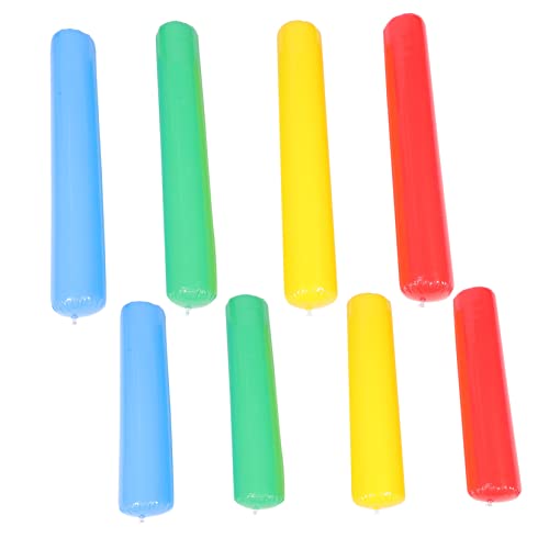 FUNNETOYU 8 Stück Teiliges PVC Aufblasbare Stäbe für Bunte Geräuschmacher für Partys Konzerte und Schulanfänge Leicht Wiederverwendbar Sicher von FUNNETOYU