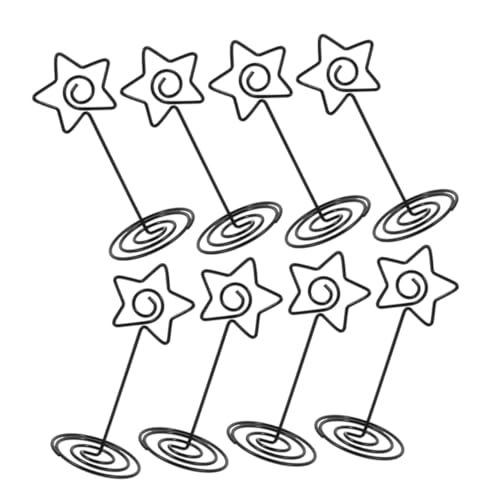 FUNNETOYU 8 Stück Teiliges Schwarze Stern Kartenhalter aus Metall Kompakte Tischkartenhalter für Fotos Memo und Hochzeitstischnummern Dekorative Aufsteller für Party und Festtagsdekoration FUNNETOYU 8 Stück Teiliges Schwarze Stern Kartenhalter aus Metall Kompakte Tischkartenhalter für Fotos Memo und Hochzeitstischnummern Dekorative Aufsteller für Party und Festtagsdekoration von FUNNETOYU