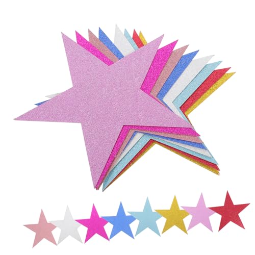 FUNNETOYU 80 Stück Glitzer Sterne Papier Ausschnitte Bunte Dekoration für Schule Partys und Bastelprojekte für Kreative Gestaltungen Klassenzimmern und Spielräumen FUNNETOYU 80 Stück Glitzer Sterne Papier Ausschnitte Bunte Dekoration für Schule Partys und Bastelprojekte für Kreative Gestaltungen Klassenzimmern und Spielräumen von FUNNETOYU