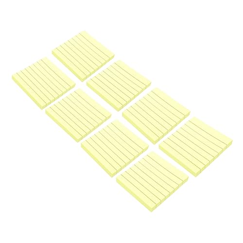 FUNNETOYU 800Blätter Leuchtend Gelbe Selbstklebende Notizpads Selbstklebende Memo Notizen für Büro Schule und Zuhause für Wichtige Notizen To Do Listen und Erinnerungen Einfach von FUNNETOYU
