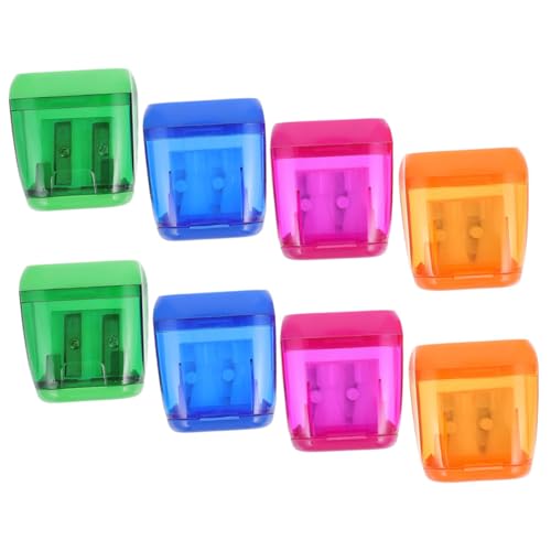 FUNNETOYU 8Stücke Manuelle Bleistiftschärfer Ergonomische Kleine Handschärfer für Bürobedarf Material für Verschiedene Stifte Schnelle und Präzise Spitzmaschine von FUNNETOYU