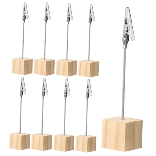 FUNNETOYU 9 Stück Teiliges Tisch notizhalter aus Holz mit Stabiler Basis Vielseitige Fotoclips für Memo Karten und Tischnummern Kompakte Langlebige Klammern für Büro Restaurant und FUNNETOYU 9 Stück Teiliges Tisch notizhalter aus Holz mit Stabiler Basis Vielseitige Fotoclips für Memo Karten und Tischnummern Kompakte Langlebige Klammern für Büro Restaurant und von FUNNETOYU