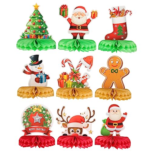 FUNNETOYU 9 Stück Teiliges Weihnachts Honigwaben Dekoset aus Kreative Tischdekoration mit Feinem Musterdruck Einfach Zusammenzubauen für Weihnachtsfeiern und Festliche Partys FUNNETOYU 9 Stück Teiliges Weihnachts Honigwaben Dekoset aus Kreative Tischdekoration mit Feinem Musterdruck Einfach Zusammenzubauen für Weihnachtsfeiern und Festliche Partys von FUNNETOYU