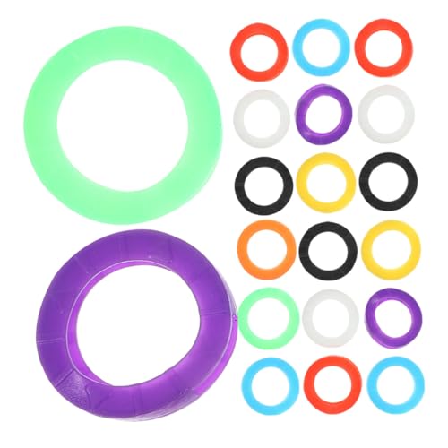 FUNNETOYU 96 Stück Schlüsselkappenanhänger Schlüsselringkennungen Schlüsselabdeckungskappen Hausschlüsselkappen Bunte Schlüsselabdeckungen Farbige Schlüsselkappen von FUNNETOYU