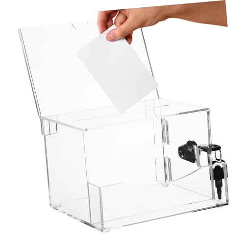 FUNNETOYU Abschließbare Spendenbox aus Acryl Transparente Wahlurne mit Großer Kapazität und Sicherem Schloss für Charity Feedback und Vorschläge FUNNETOYU Abschließbare Spendenbox aus Acryl Transparente Wahlurne mit Großer Kapazität und Sicherem Schloss für Charity Feedback und Vorschläge von FUNNETOYU