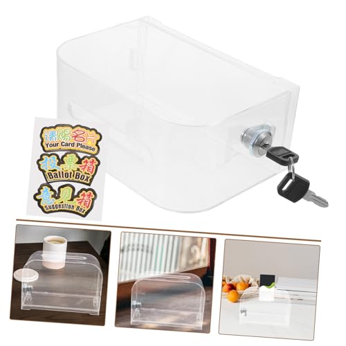FUNNETOYU Acrylbox für Karten mit Schlitz Multifunktionale Transparente Aufbewahrungsbox für Visitenkarten Spenden Geld und Partys Abnehmbar und Vielseitig Einsetzbar für Büro und von FUNNETOYU