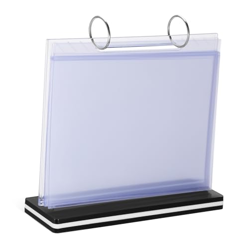 FUNNETOYU Acrylkarte Menü Display Ständer Broschürenanzeigestand Transparenter Schildhalter Inhaber anzeigen Schildhalter anzeigen Transparente Schilderhalter Etikettenhalter Plastik Weiß von FUNNETOYU