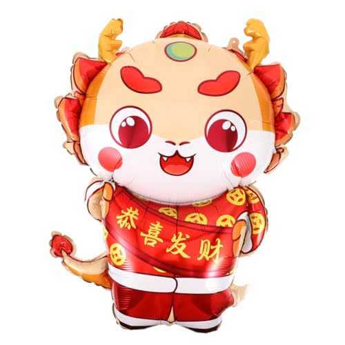 FUNNETOYU Aluminiumfolie Drachenballon Chinesisches Neujahr Dekoration Lunar Year Party Deko Vielseitiger Glücksbringer für Familie Festliche Feierlichkeiten FUNNETOYU Aluminiumfolie Drachenballon Chinesisches Neujahr Dekoration Lunar Year Party Deko Vielseitiger Glücksbringer für Familie Festliche Feierlichkeiten von FUNNETOYU