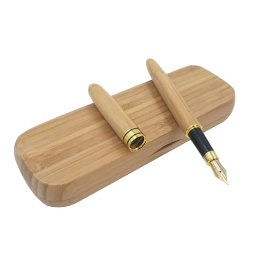 FUNNETOYU Bambus Füllfederhalter mit Geschenkbox Eleganter Stift für Kalligraphie Unterschriften Büro und Schule zu Geburtstag Vatertag Jubiläum Stilvolles Schreibset FUNNETOYU Bambus Füllfederhalter mit Geschenkbox Eleganter Stift für Kalligraphie Unterschriften Büro und Schule zu Geburtstag Vatertag Jubiläum Stilvolles Schreibset von FUNNETOYU