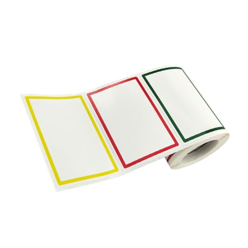 FUNNETOYU Blanke Selbstklebende Namensetiketten Farbige DIY Labels zum Beschriften Klassifizierungsaufkleber für Haushalt Schule Büro Einfache Sortierung und Markierung von FUNNETOYU
