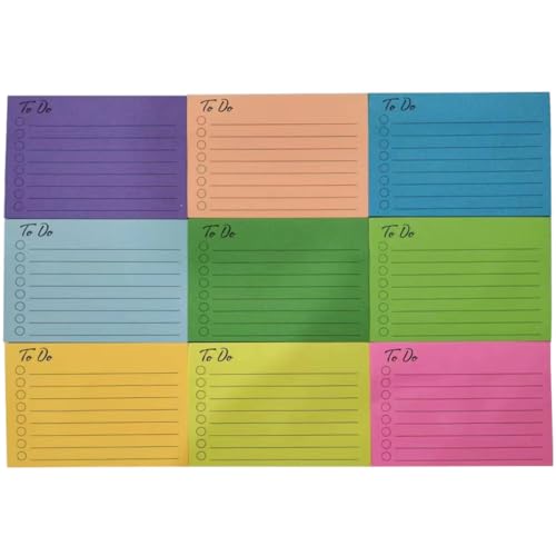FUNNETOYU Bunte Haftnotizen Farben Selbstklebende Abreißbare Notizblätter für Büro Schule und Zuhause für To Do Listen und Wichtige Erinnerungen von FUNNETOYU