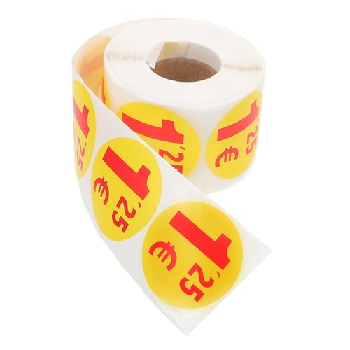 FUNNETOYU Bunte Preisetiketten Euro Selbstklebende Runde Preisschild Aufkleber für Einzelhandel Kleine Geschäfts Preisaufkleber Supermarkt Verkaufsetiketten FUNNETOYU Bunte Preisetiketten Euro Selbstklebende Runde Preisschild Aufkleber für Einzelhandel Kleine Geschäfts Preisaufkleber Supermarkt Verkaufsetiketten von FUNNETOYU
