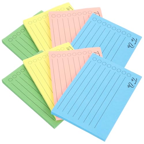 FUNNETOYU Bunte Selbstklebende Haftnotizen Bücher mit Abreißbaren Notizblättern in Blau Grün und Gelb für Büro Schule und Zuhause für Erinnerungen und Notizen von FUNNETOYU