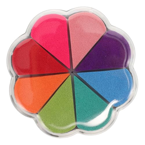 FUNNETOYU Buntes Abwaschbares Stempelkissen Farben Blumenform Silikonbasiert Weiches Schwamm Material für Präzises DIY Stempeln Scrapbooking Basteln und Kreative Kunstprojekte von FUNNETOYU
