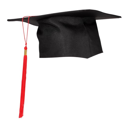 FUNNETOYU Doktorhut mit Roter Quaste für Erwachsene Abschlussfeier Großer Abschlussmütze aus Glattem Material Bequemes Tragen Passend zum Doktorandenmantel für Fotografie Cosplay und Schule FUNNETOYU Doktorhut mit Roter Quaste für Erwachsene Abschlussfeier Großer Abschlussmütze aus Glattem Material Bequemes Tragen Passend zum Doktorandenmantel für Fotografie Cosplay und Schule von FUNNETOYU