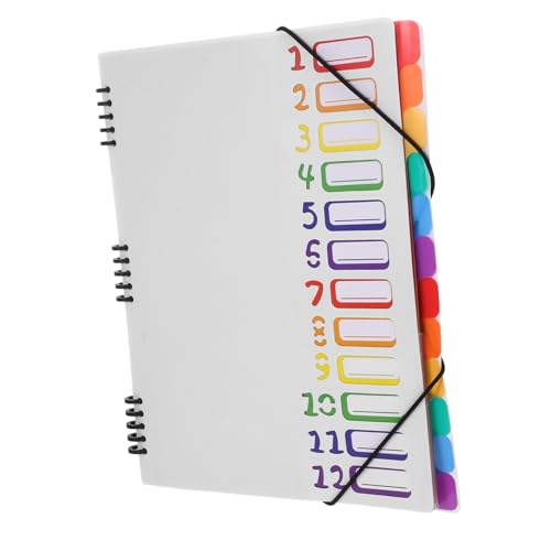 FUNNETOYU Dokumentenmappe mit Fächern Eleganter Ordnertrennsystem für Frauen Robuster Dokumentenorganizer mit Tabs für Büro und Studium Leicht und Tragbar von FUNNETOYU