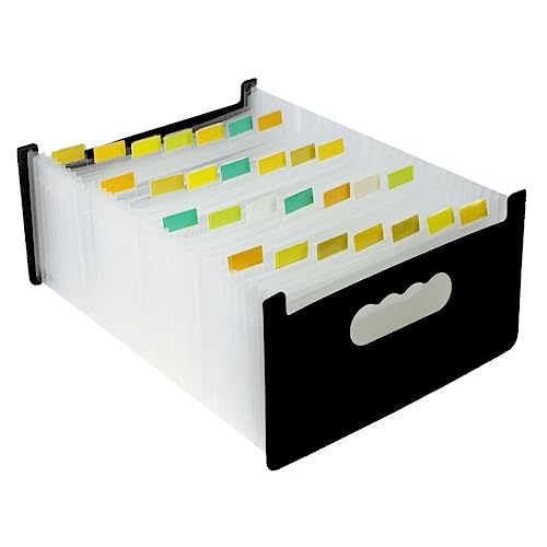 FUNNETOYU Kompakte Dokumententasche Tragbarer Organizer Mit Mehreren Fächern Für Wichtige Dokumente Quittungen Und Unterlagen Wasserdichtes Material Für Büro Schule Und Reisen von FUNNETOYU