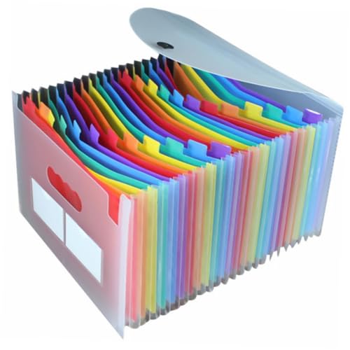 FUNNETOYU Erweiterbarer Ordnungsmappe mit Fächern und Deckel Transparenter Regenbogen Dokumenten Organizer für Büro Schule und Zuhause Tragbare Mehrschichtige Mappe zum Einfachen Sortieren FUNNETOYU Erweiterbarer Ordnungsmappe mit Fächern und Deckel Transparenter Regenbogen Dokumenten Organizer für Büro Schule und Zuhause Tragbare Mehrschichtige Mappe zum Einfachen Sortieren von FUNNETOYU