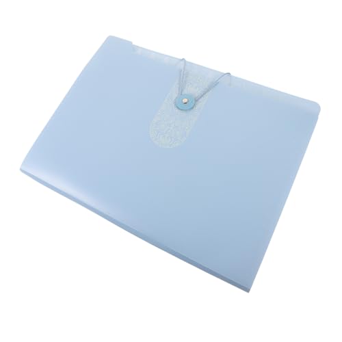 FUNNETOYU Fächermappe Transparenter Dokumentenhalter mit Fachaufteilung Tragbarer Papierorganizer für Büro und Schule Mit Farbiger Etiketten zur Einfachen Sortierung von FUNNETOYU
