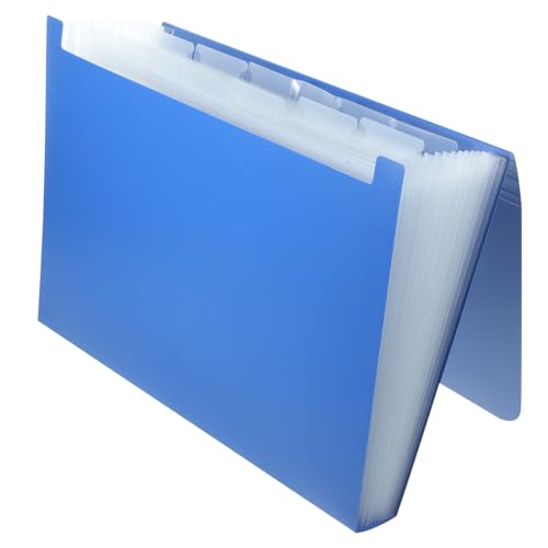 FUNNETOYU Fächermappe mit Fächern Großer Dokumenten Organizer aus Robustem Mehrlagige Aktenmappe für Papier Rechnungen und Belege Tragbare Büro und Ordnungslösung in Blau FUNNETOYU Fächermappe mit Fächern Großer Dokumenten Organizer aus Robustem Mehrlagige Aktenmappe für Papier Rechnungen und Belege Tragbare Büro und Ordnungslösung in Blau von FUNNETOYU