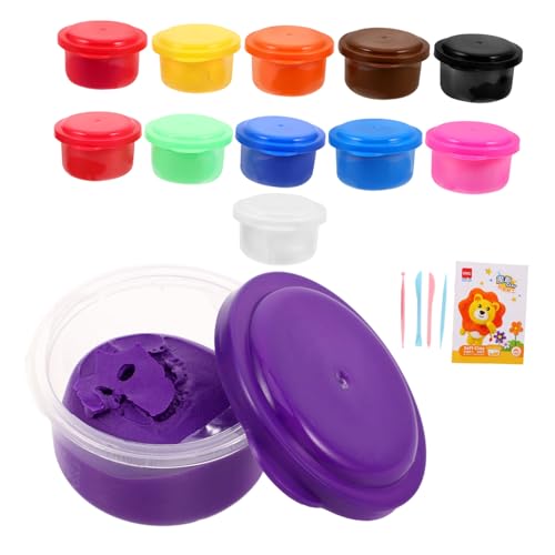 FUNNETOYU Farben Modelliermasse Lufttrocknende Knete mit Werkzeugen Ultraleicht Flexibel Bunt DIY Bastelset für Jungen und Mädchen Schule und Zuhause von FUNNETOYU