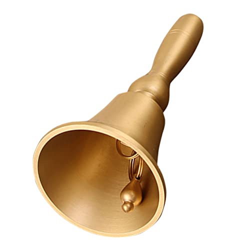 FUNNETOYU Handglocke mit Griff Multifunktionale Serviceglocke für Zuhause Bar Restaurant und Schule Laute Alarmglocke für Notfälle als Abendglocke oder Dekorative Klingel von FUNNETOYU