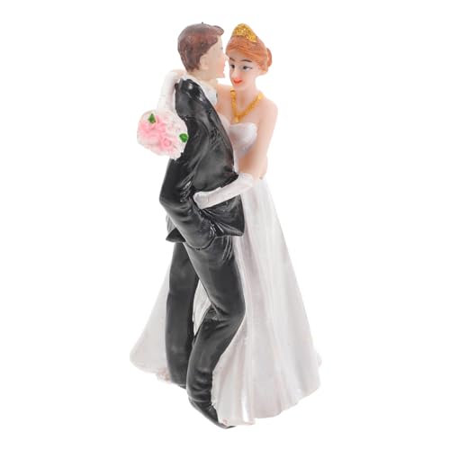 FUNNETOYU Hochzeitstorte Dekoration Dekorationen Braut- und Bräutigam -Kuchen -Topper hochzeitsfeier deko hochzeitstorte topper Desktop-Paar-Figur Braut- und Bräutigam-Accessoire Harz von FUNNETOYU