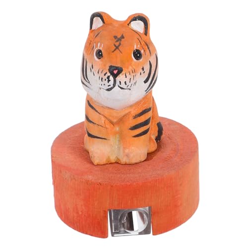 FUNNETOYU Holz Bleistiftanspitzer Tiger Design Handlich Anspitzer Schule Zuhause Reise Lernfördernd von FUNNETOYU