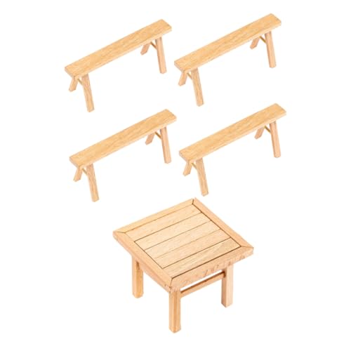 FUNNETOYU Holzbausatz Tisch Stuhl Pädagogisches DIY Holzpuzzle Selbstmontage Natürliche Sichere Materialien Fördert Logisches Denken und Eltern Junge Mädchen Interaktion von FUNNETOYU