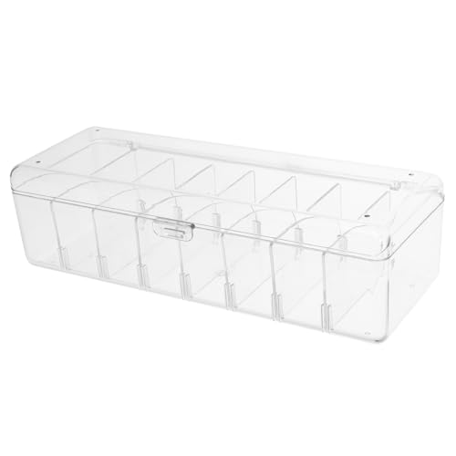FUNNETOYU Kabelorganizer Box mit Deckel Transparente Aufbewahrungsbox für USB Kabel Ladegeräte und Kopfhörer mit Abnehmbaren Fächern für Büro und Zuhause von FUNNETOYU