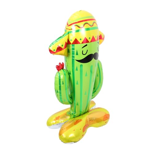 FUNNETOYU Kaktus Ballon Thema Dekoration Kaktus aufblasbar für Schwimmt Entzückende Hawaii-Ballons Dekorative Kaktusballons Kaktus-Requisite Kaktusspielzeug Sommerballons Aluminiumfolie Grün von FUNNETOYU