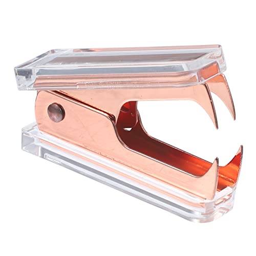 FUNNETOYU Klammerentferner aus Acryl Handliches Werkzeug für Büro und Schule Ergonomisch und Leicht Einfachen Entfernen von Heftklammern Rostfreies Design Roségold von FUNNETOYU